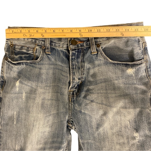 American Eagle Jeans Men’s 31X31 Blue Bootcut Light Wash Distressed Grunge Y2K - Picture 8 of 11